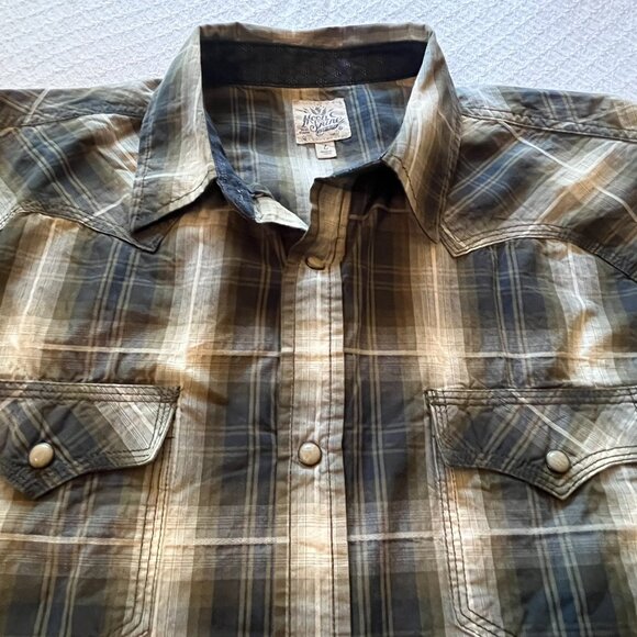 Share MoonShine Spirit Brad Paisley Large long sleeve shirt pearl button - Picture 6 of 8